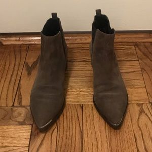 Marc Fisher Gray Yale pointy toe yale bootie